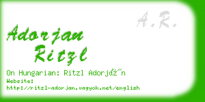 adorjan ritzl business card